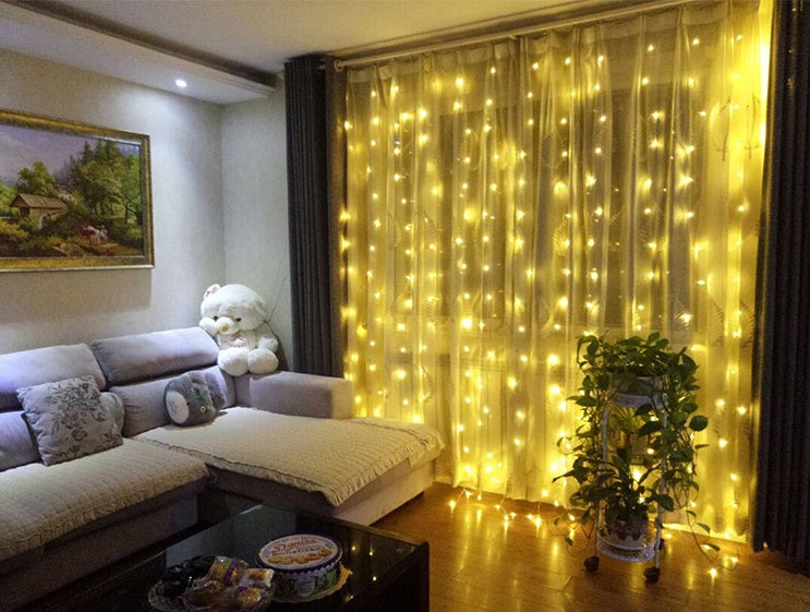 Magical Christmas LED Curtain Lights – Indoor & Outdoor Holiday Decoration