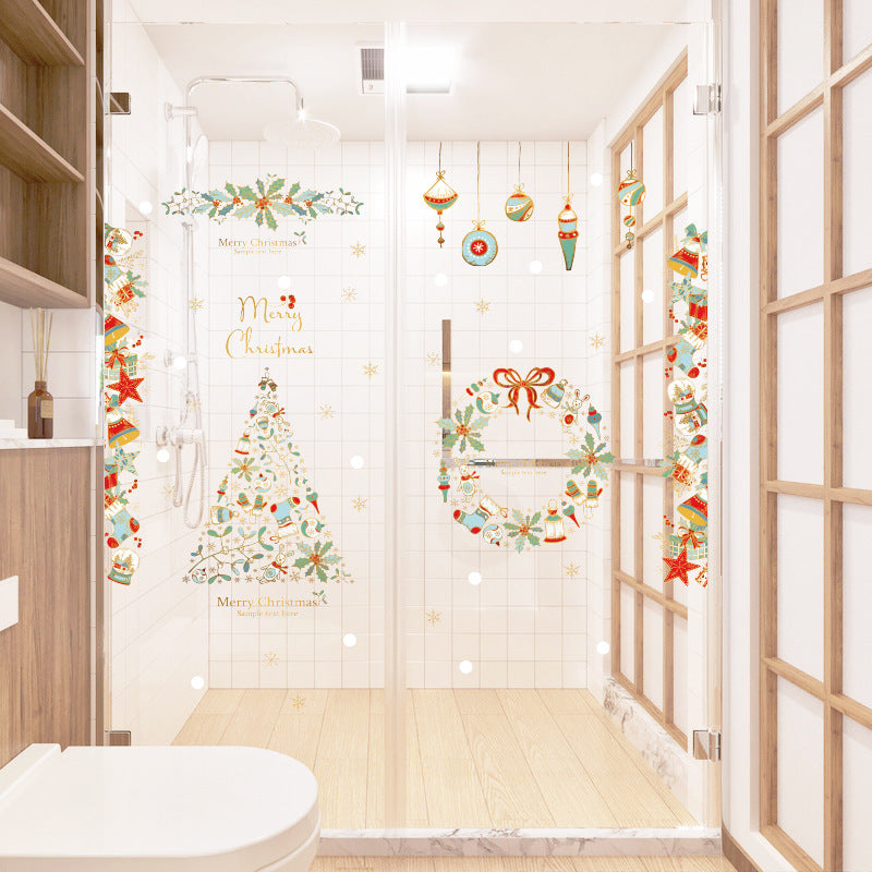 Christmas Tree Hanging Ball Window Decoration Wall Sticker