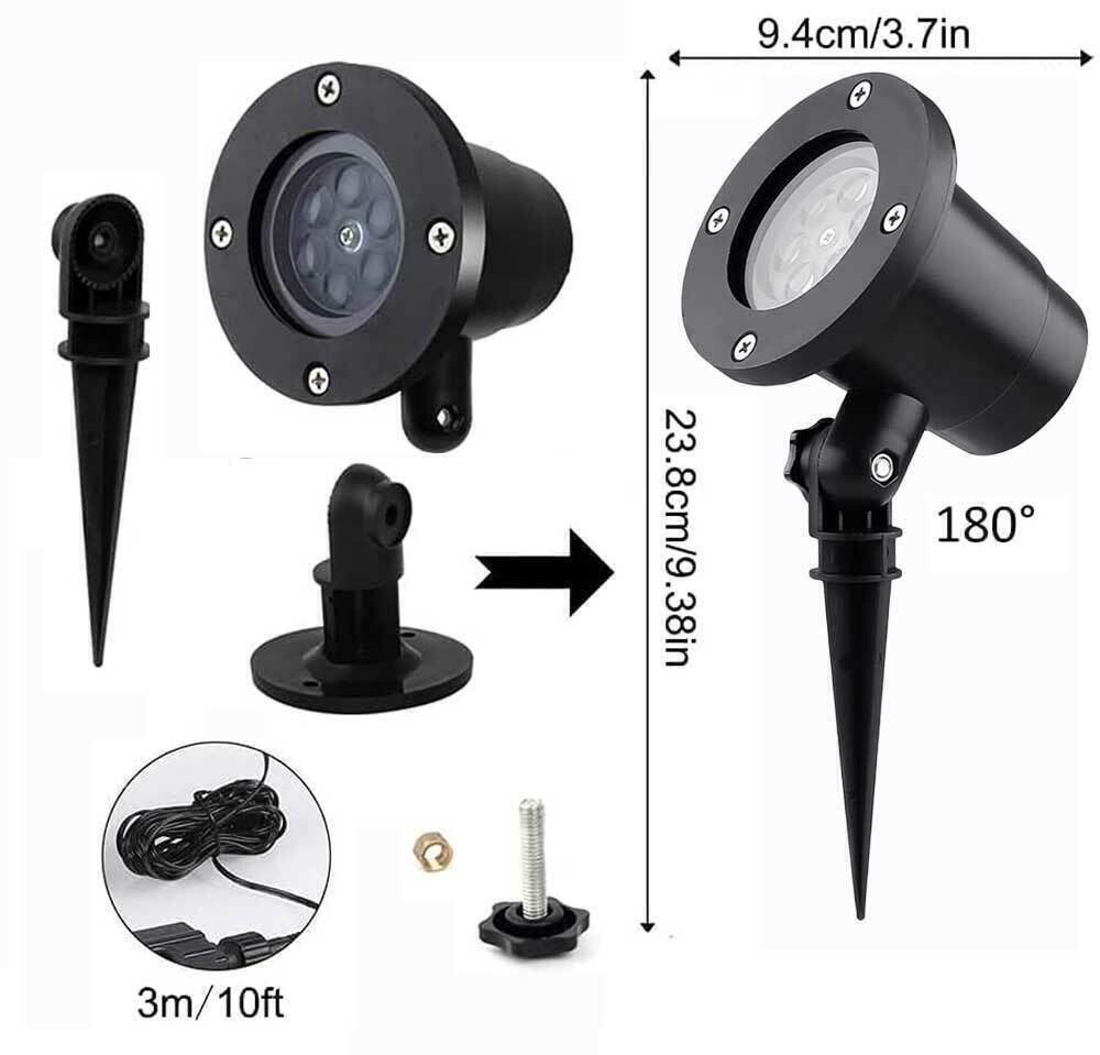 48 Pattern Christmas Projector Laser Light Snow LED Lamp Landscape Garden XMAS