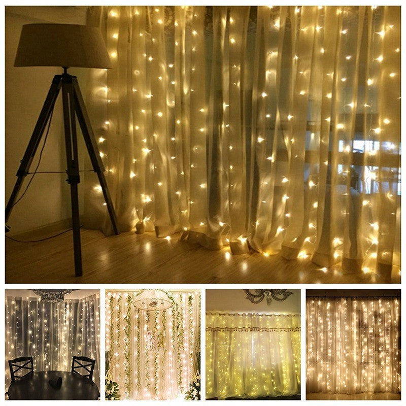 Magical Christmas LED Curtain Lights – Indoor & Outdoor Holiday Decoration