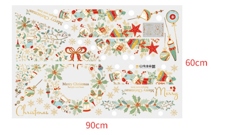 Christmas Tree Hanging Ball Window Decoration Wall Sticker