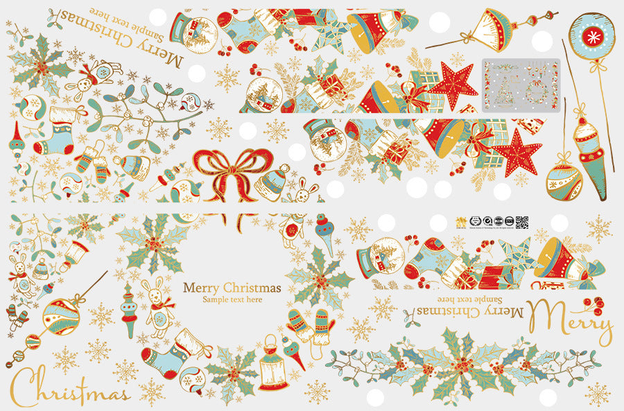 Christmas Tree Hanging Ball Window Decoration Wall Sticker